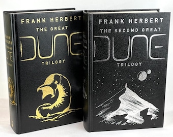 Frank Herbert Great Dune Trilogy & Second Great Dune Trilogy 2 Deluxe Leather Bound Set