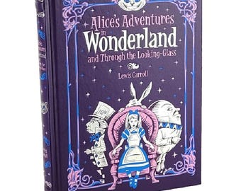 Alice's Adventures in Wonderland and Through the Looking-Glass by Lewis Carroll Deluxe Leather Bound New Classic Book