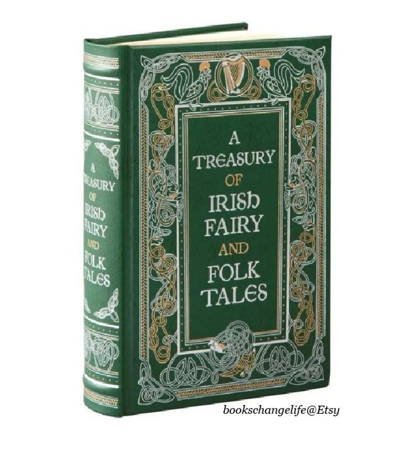 A Treasury of Irish Fairy and Folk Tales Deluxe Bonded Leather Collectible NEW SEALED Classic zdjęcie 1