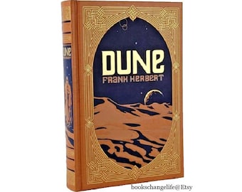 DUNE by Frank Herbert Deluxe Leather Bound Hardcover with Gilded Pages - New Classic Book