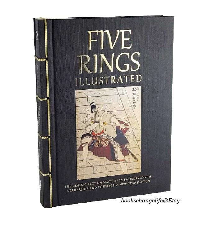 FIVE RINGS ILLUSTRATED by Miyamoto Musashi Chinese Bound Hardcover