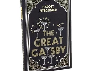 The GREAT GATSBY by F. Scott Fitzgerald Couverture souple en similicuir - Nouveau - Livre classique
