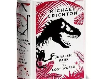 Jurassic Park / The Lost World 2 novels in 1 by Michael Crichton Bonded Leather NEW SEALED Classic Book