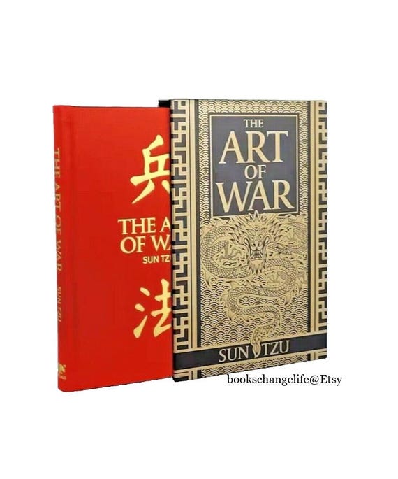 The ART of WAR by Sun Tzu Deluxe Silkbound Hardcover Edition in a