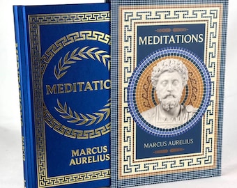 Edición rara: Meditaciones de Marco Aurelio, edición de lujo con estuche y encuadernación en seda.