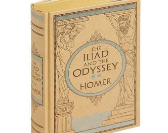La Ilíada y La Odisea 2 novelas en 1 de HOMERO traducidas por Samuel Butler Piel regenerada NUEVA SELLADA