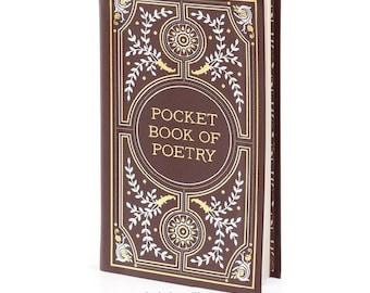 Pocket Book of Poetry by William Shakespeare, Coleridge, Yeats, Frosts , Keats... Leather Bound with Gilded pages New Classic Book