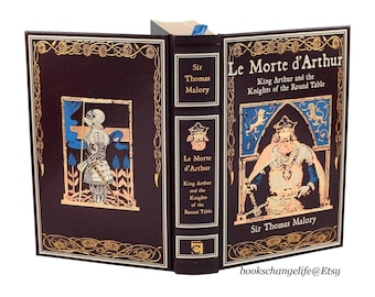 LE MORTE D'ARTHUR: King Arthur And The Knights of Round Table Deluxe Leather Bound edition Classic Book