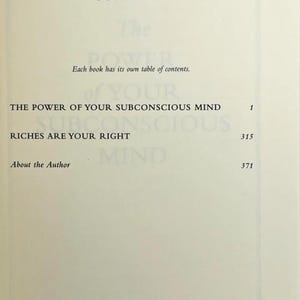 The POWER Of Your SUBCONSCIOUS MIND by Joseph Murphy Deluxe Leather Bound image 7