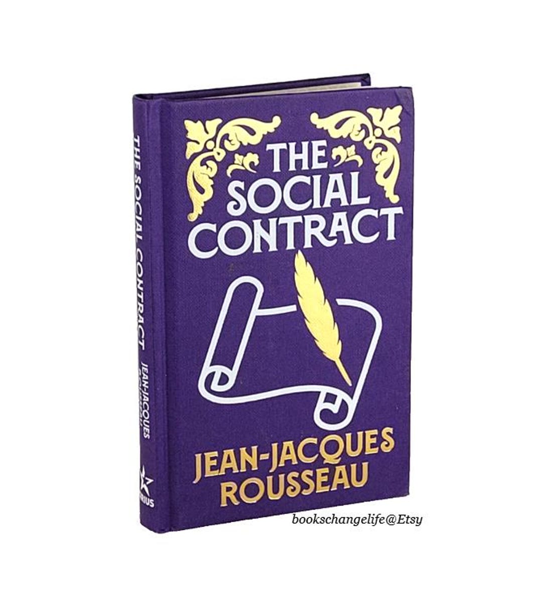 THE SOCIAL CONTRACT by Jean-jacques Rousseau Deluxe Compact Gilded ...