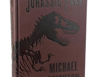 Rare - JURASSIC PARK by Michael Crichton Dinosaur Skin Cover Deluxe Collector's Edition