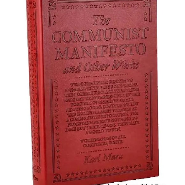 The COMMUNIST MANIFESTO by Karl Marx Soft Faux Leather Deluxe Classic