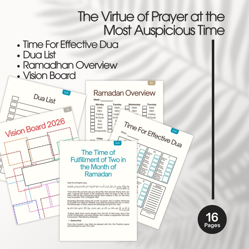 2026 Ramadan Planner Journal: Daily Islamic Prayer Dhikr Reflection ...