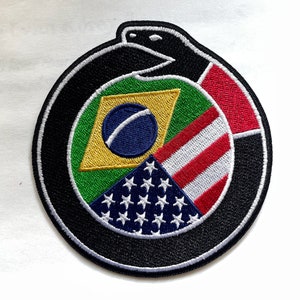 Bjj Patch - Jiu Jitsu Patch Brazil/USA Patch (2 units)