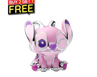 Pulseira/Colar com Pingente de Anjo Lilo & Stitch, Prata de Lei 925, Presente para Ela, Presente de Aniversário