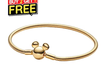 Bracciale a catena con chiusura a topo, 7,5 pollici (19 cm) in argento sterling 925, regalo per lei, regalo di compleanno,