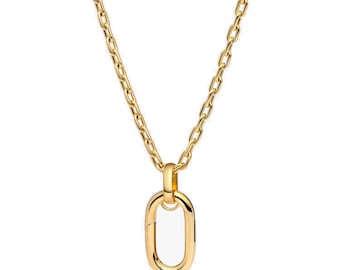 Openable Large Link Chain Necklace, 925 Sterling Silver, Gift for Her, Birthday gift,