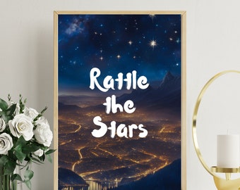 Impression Trône de Verre | Faites vibrer les étoiles | TOG | impression d'art booktok | cadeaux pour les lecteurs | affiche livresque | décoration intérieure | rat de bibliothèque | Aelin