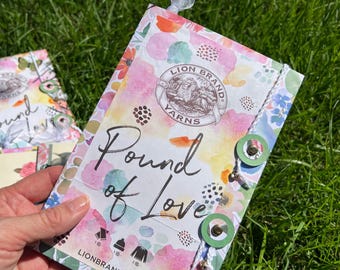 Handgemachte Floral Craft Ordner: Upcycled Yarn Label Organizer