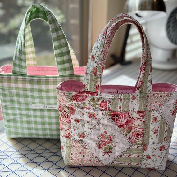 Quilted Bible Tote/Sleeve | Cross Charm | XL Book Sleeve | Soft Padded Cover