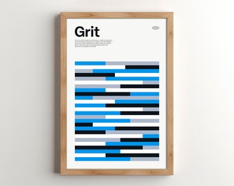 Póster GRIT de los Detroit Lions – Arte minimalista de la NFL (Descarga digital)