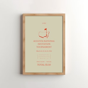 Vintage Masters Golf Poster Idea For Golf Office Decor (Instant Download)