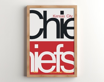 Póster de los Kansas City Chiefs de mediados de siglo (descarga digital)