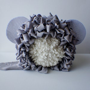 Elephant Garden Bonnet, Knit Baby Bonnet, Baby Photo Prop, Newborn Photo Prop, Newborn Baby Boy Hat, Baby Hat, Knit Baby Hat, Animal bonnet