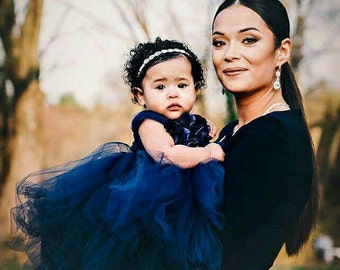 baby girl dark blue dress