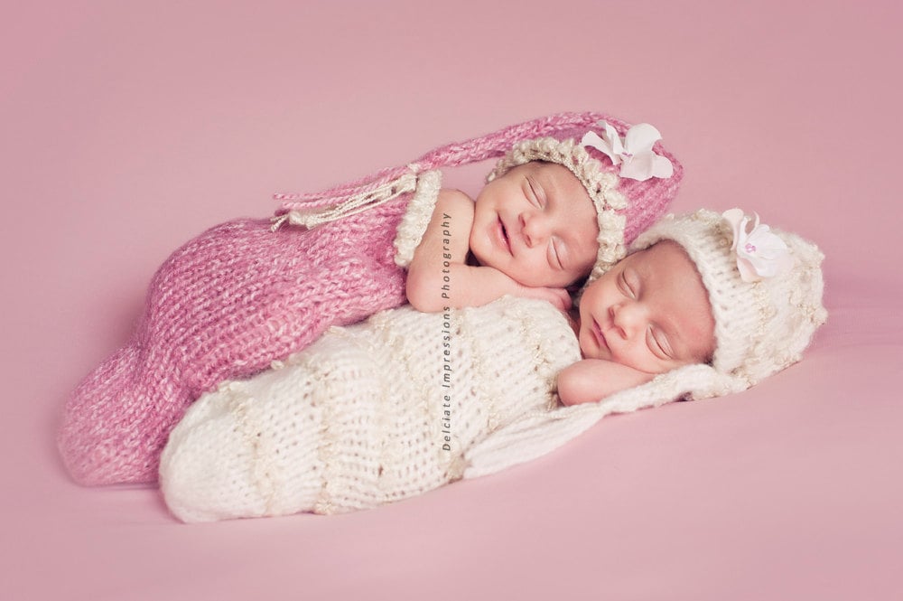 Baby Hats and Cocoons Newborn Baby Hat Set Twin Baby Hats Etsy