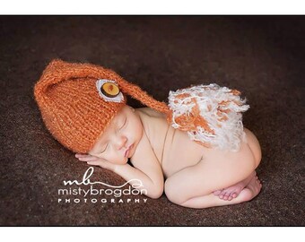 Baby Hat, Newborn Hat, Photo Prop Cute as a Button Stocking Baby Hat, Knit Baby Hat