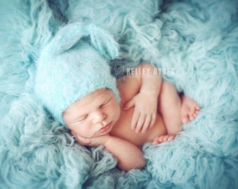 Baby Hat, Newborn Hat, Knit Newborn Hat, Newborn Photo prop, Knit Photo Prop, Blue Pixie Baby Hat, Baby Hat,Baby Photography Prop