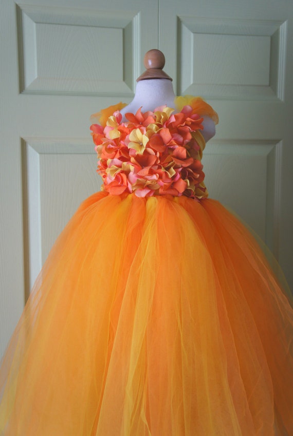orange tutu dress