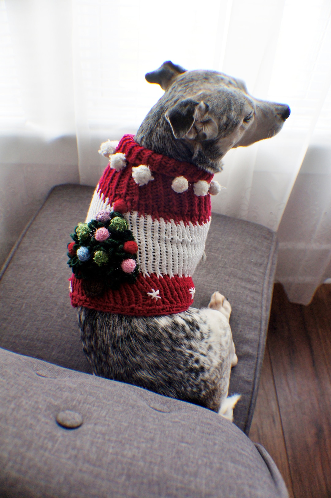 Christmas Dog Sweater Ugly Christmas Sweater Dog Sweater Small Etsy Ugly Christmas Sweaters With Dogs