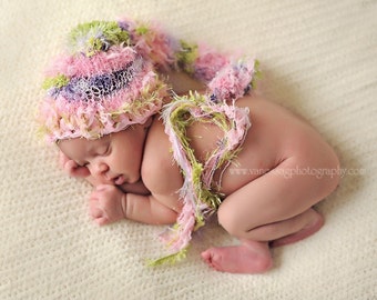 Baby Hat, Newborn Baby Hat, Knit Baby Hat, Stocking Hat, Baby Photo Prop, Baby Girl Hat