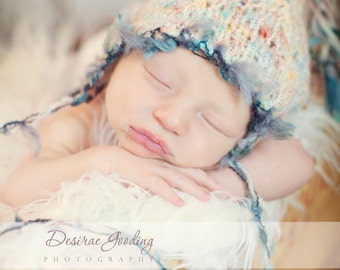 Baby Hat, Newborn Baby Hat, Baby Photo Prop, Knit Photo Prop, Stocking Hat, Pixie Hat