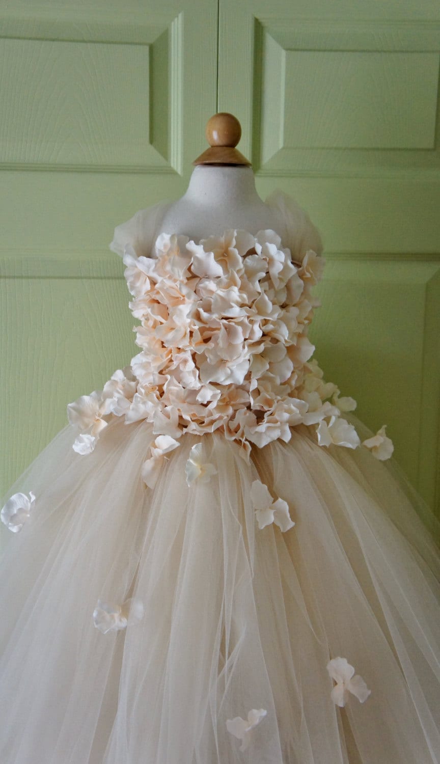Flower Girl Dress Champagne Dress Champagne Tutu Dress Flower Etsy