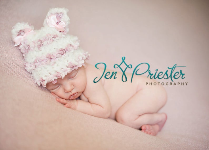 SALE Baby Hat, Baby Girl Hat, Newborn Photo Prop, Photography Prop, Newborn Knit Hat, Baby Hat image 4