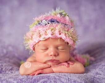 Baby Hat, Newborn Baby Hat, Knit Baby Hat, Stocking Hat, Baby Photo Prop, Baby Girl Hat