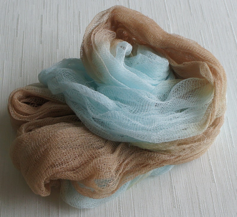 Newborn Cheesecloth Newborn Wrap Photography Prop Blue Brown Etsy