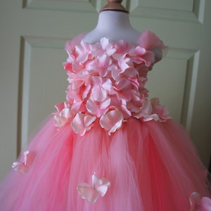 Flower Girl Dress, Tutu Dress, Photo Prop, Pink Dress, Flower Top, Tutu Dress