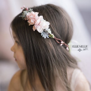 Flower Girl Headwreath, Flower Crown Headband, Wedding Crown, Wedding wreath, Wedding Crown, Flower Girl Wreath, Floral Tiara, Head Wreath
