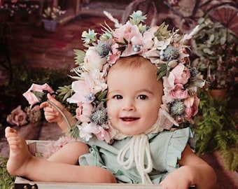 Garten Sie, Motorhaube, stricken Baby Mütze, Baby-Foto-Prop, Fotoshooting, neugeborenes Baby Mädchen Hut, Babymütze, Baby Strickmütze, lila Mütze
