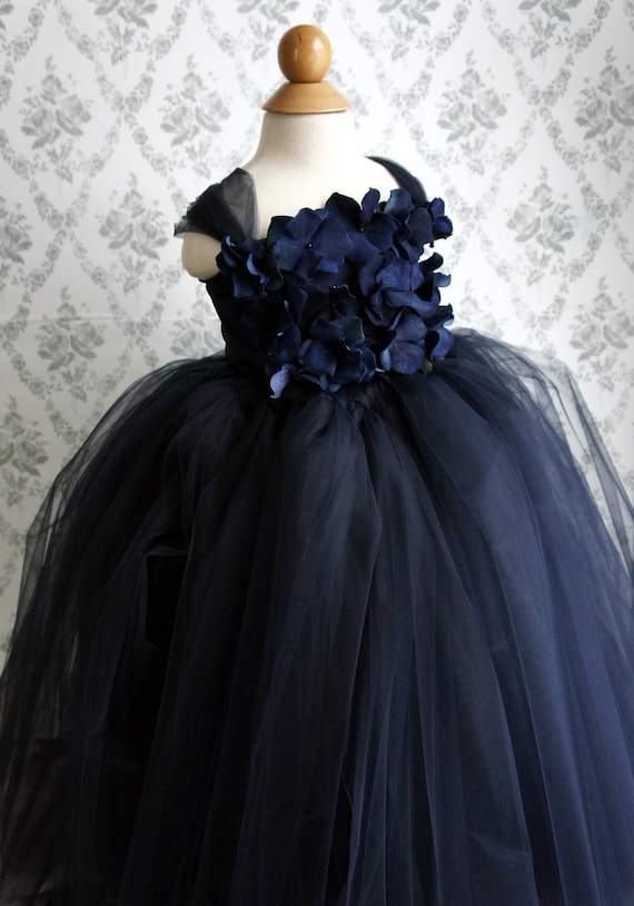 navy blue dresses for flower girl