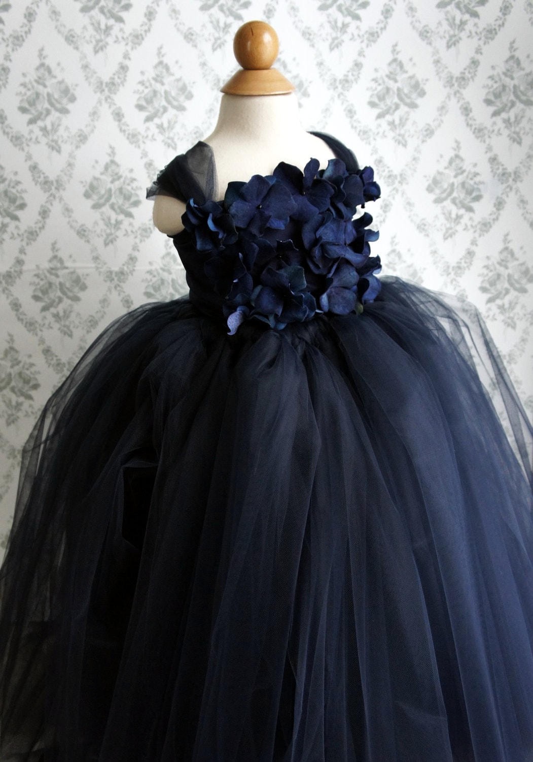 NAVY BLUE Flower Girl Dress, Baby Girl Dress, Toddler Tulle Dress