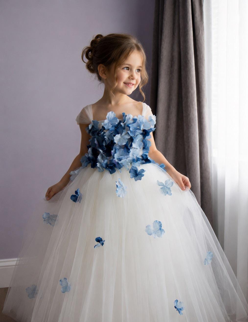 Girls Navy Blue Sparkle Dress - Etsy