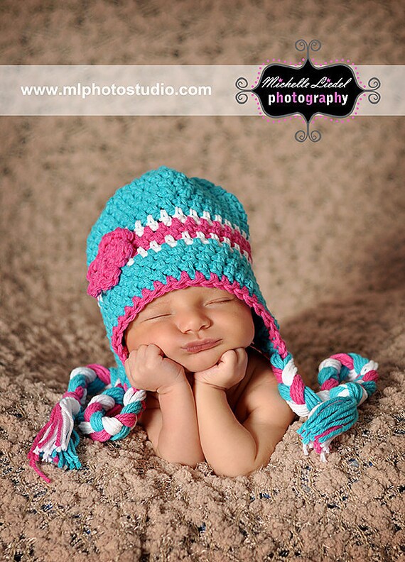 Baby Hat Newborn Hat Baby Beanie Baby Cotton Hat Turquoise Etsy