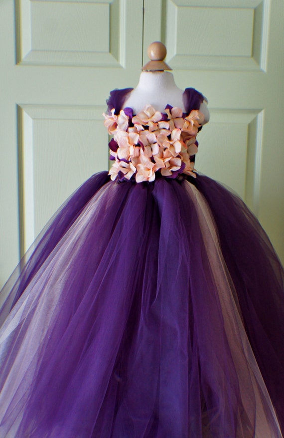 deep purple flower girl dresses