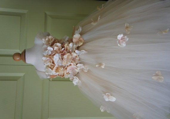 champagne tutu flower girl dresses