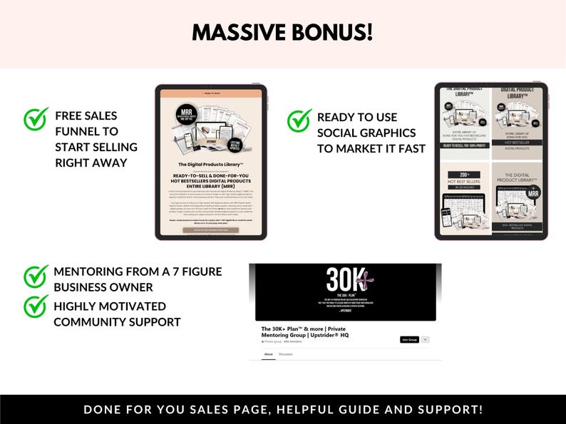 PLR Digital Products Bundle | Canva Templates with MRR for Etsy Passive Income image 7